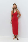 Halterneck midaxi dress