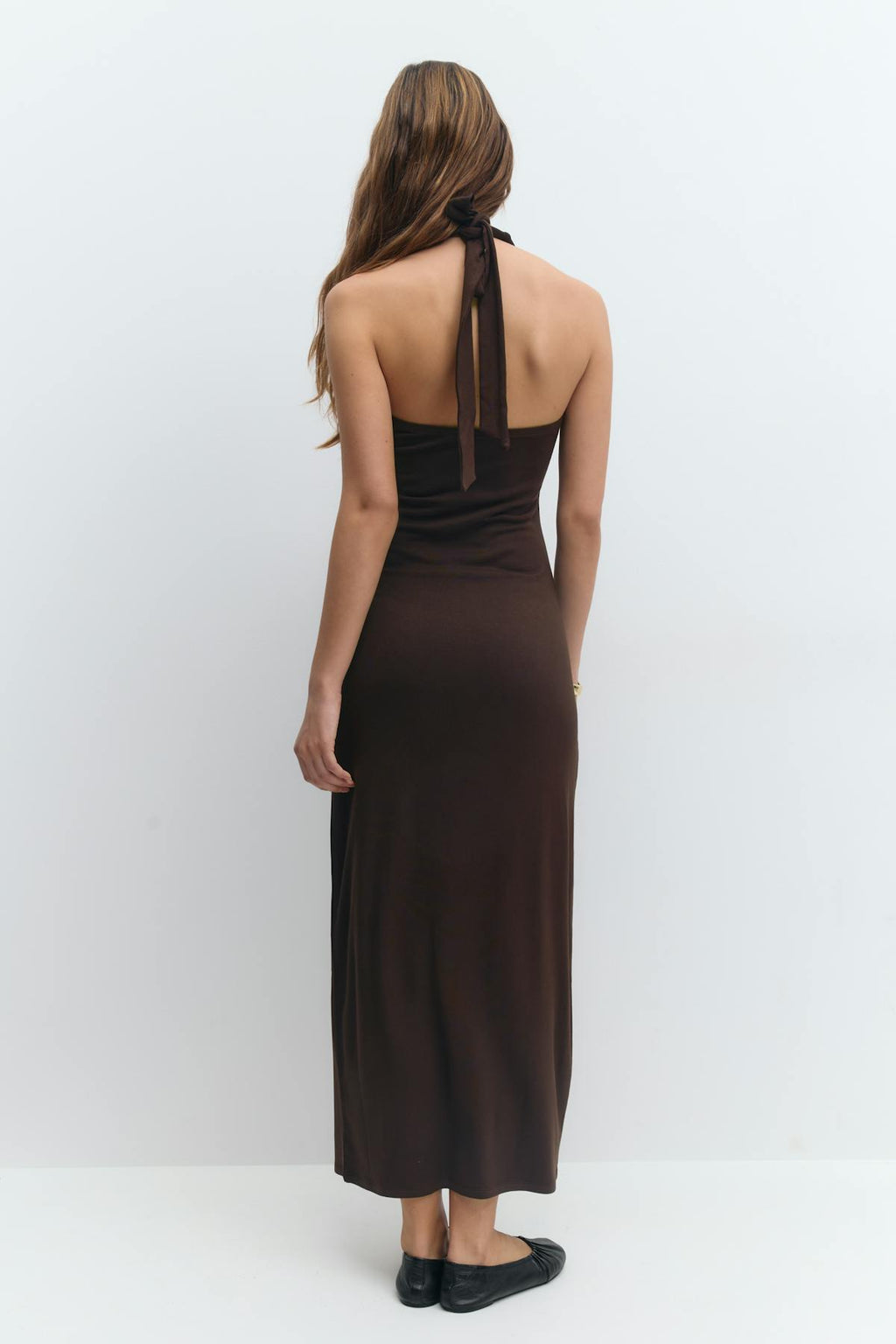 Halterneck midaxi dress