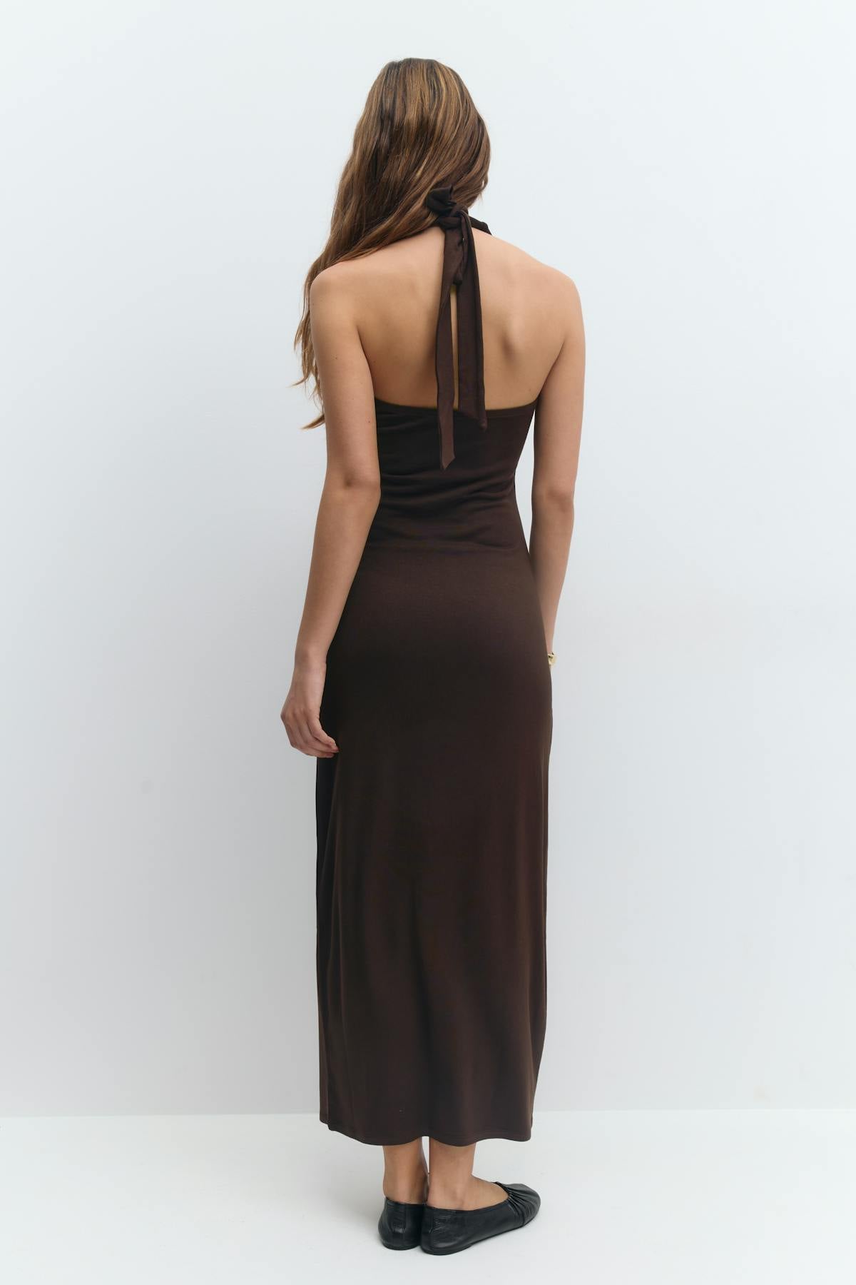 Halterneck midaxi dress
