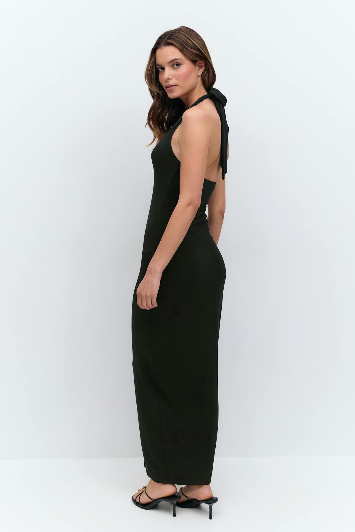 Halterneck midaxi dress