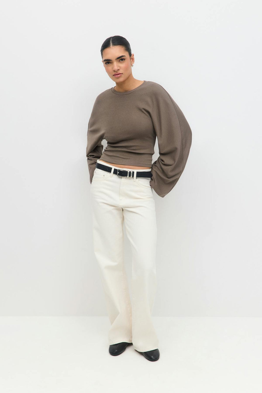 Wide sleeve top