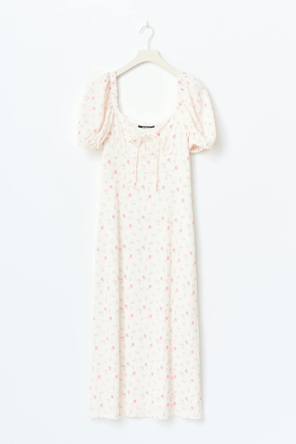 Puff sleeve midi dress