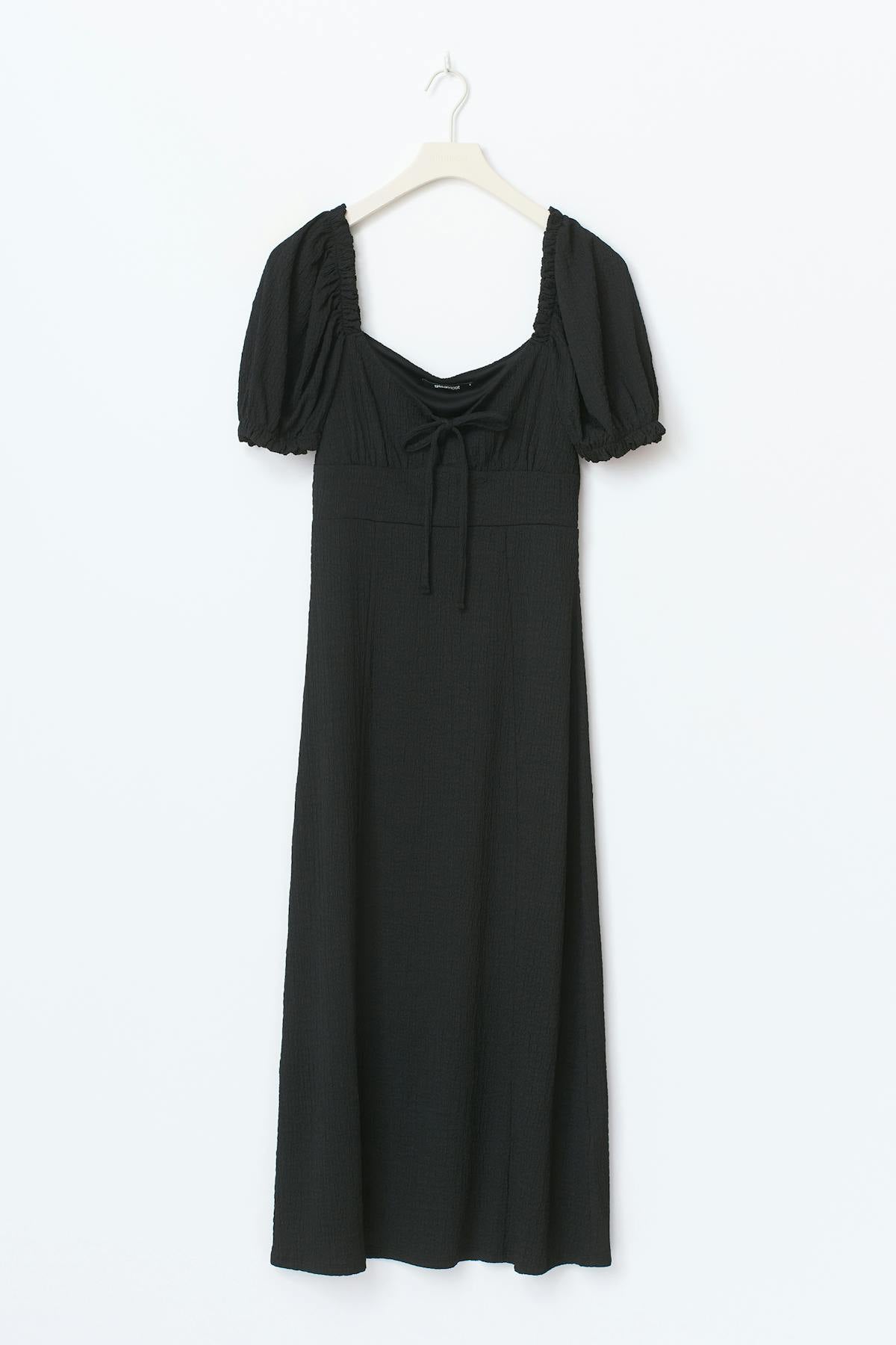 Puff sleeve midi dress