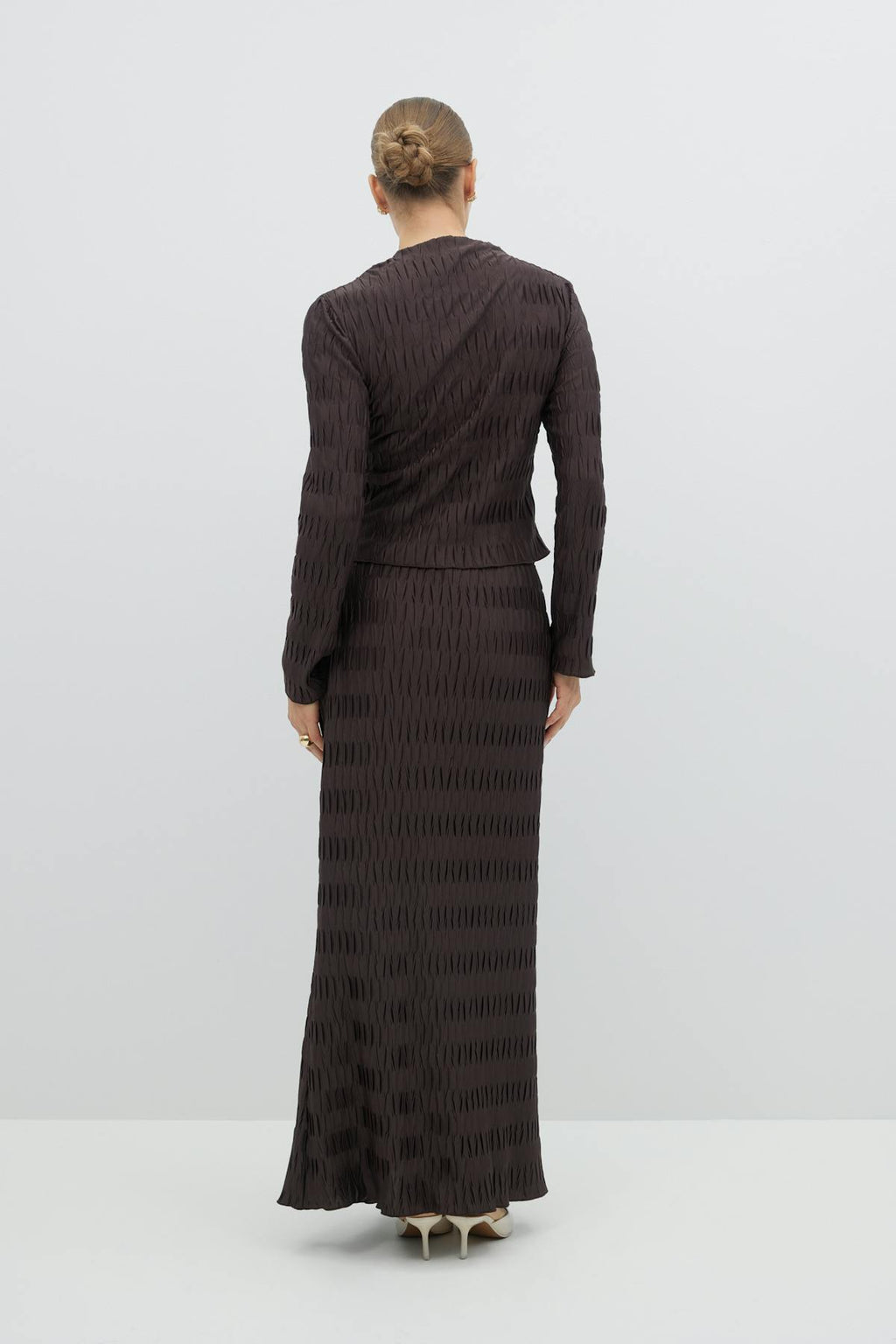 Pleated maxi skirt