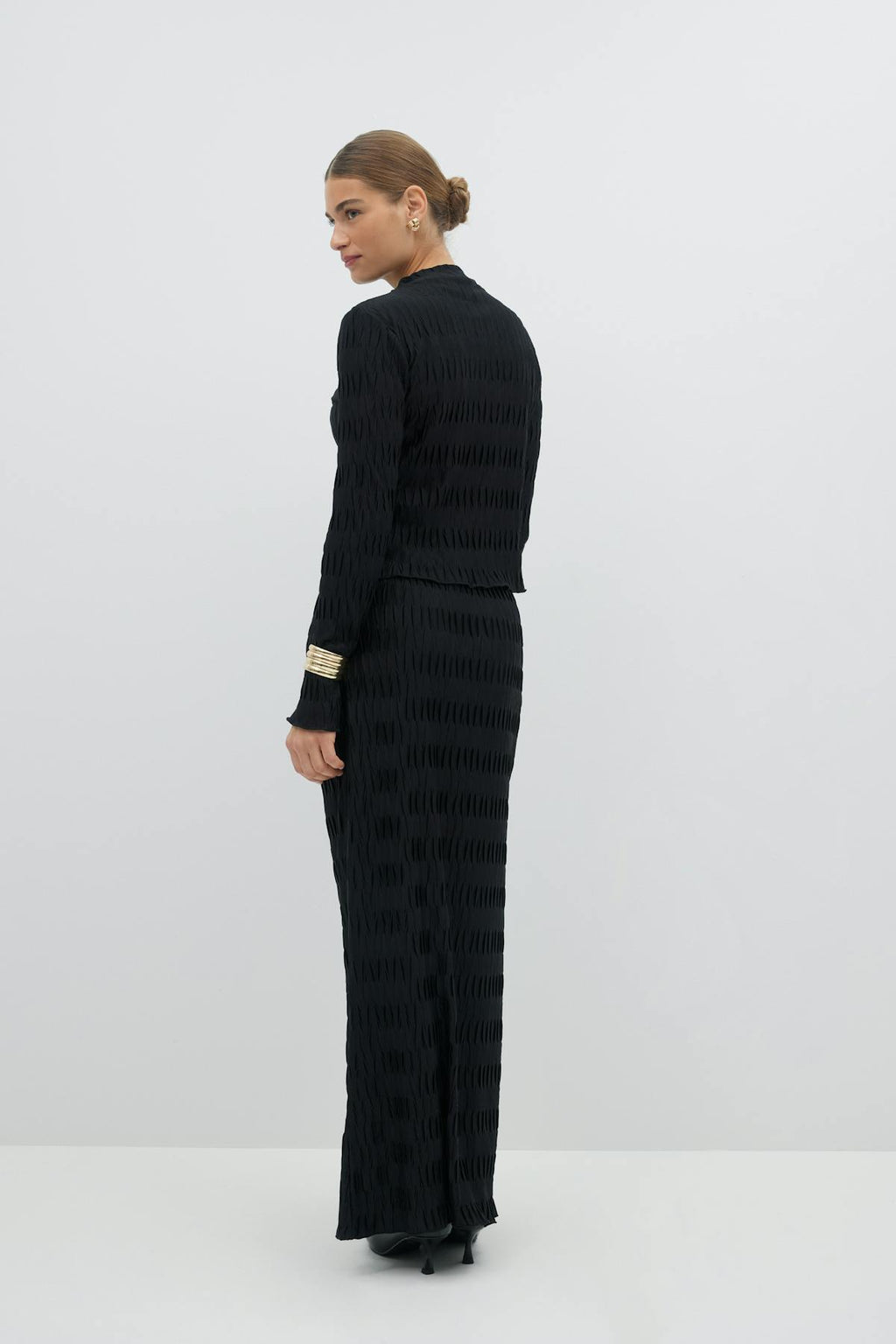 Pleated maxi skirt