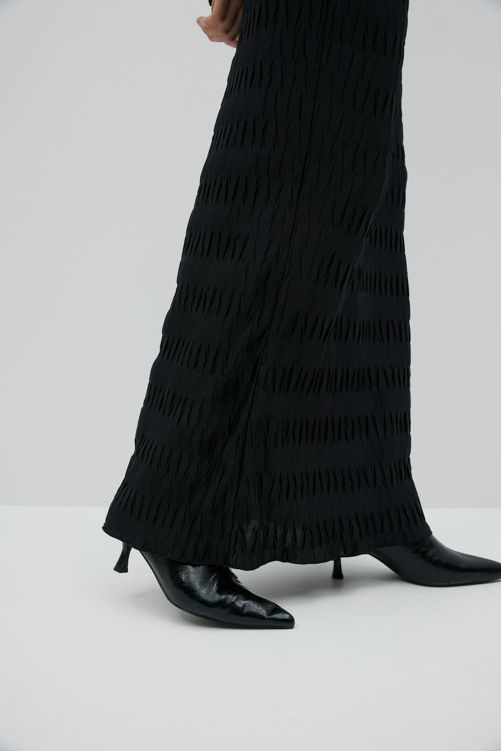 Pleated maxi skirt