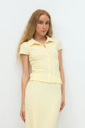 Short sleeve buttoned top
