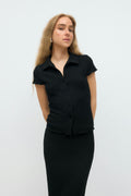 Short sleeve buttoned top