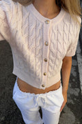 Y cable knitted top