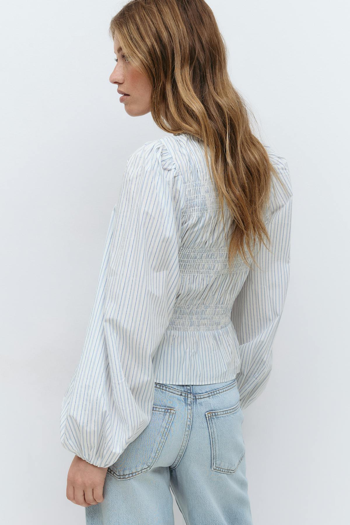 Poplin smock blouse