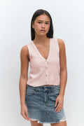 Y knitted vest