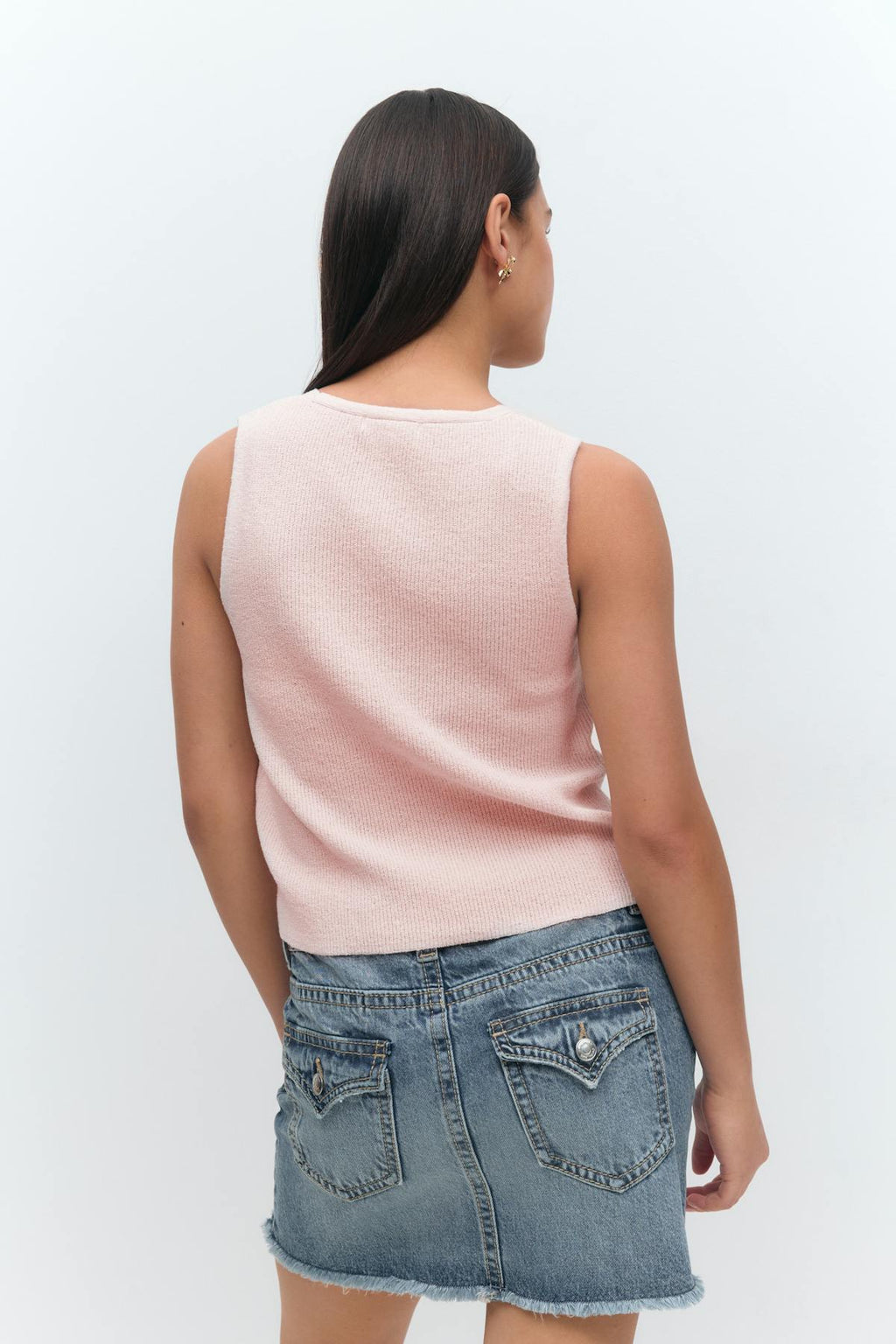 Y knitted vest
