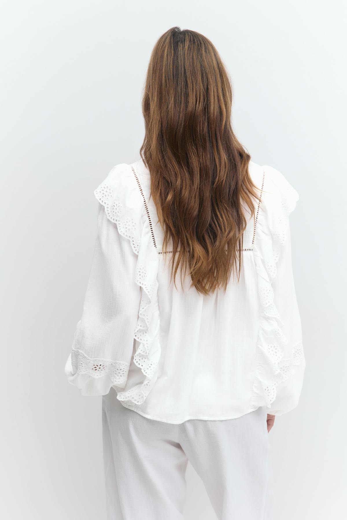 Lace boho blouse