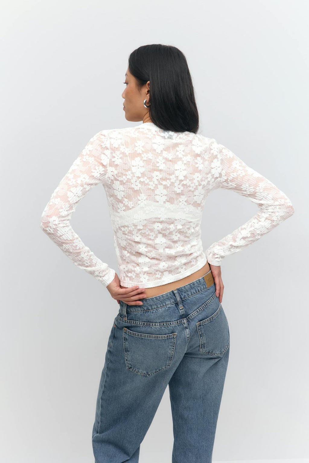 Pleated lace top