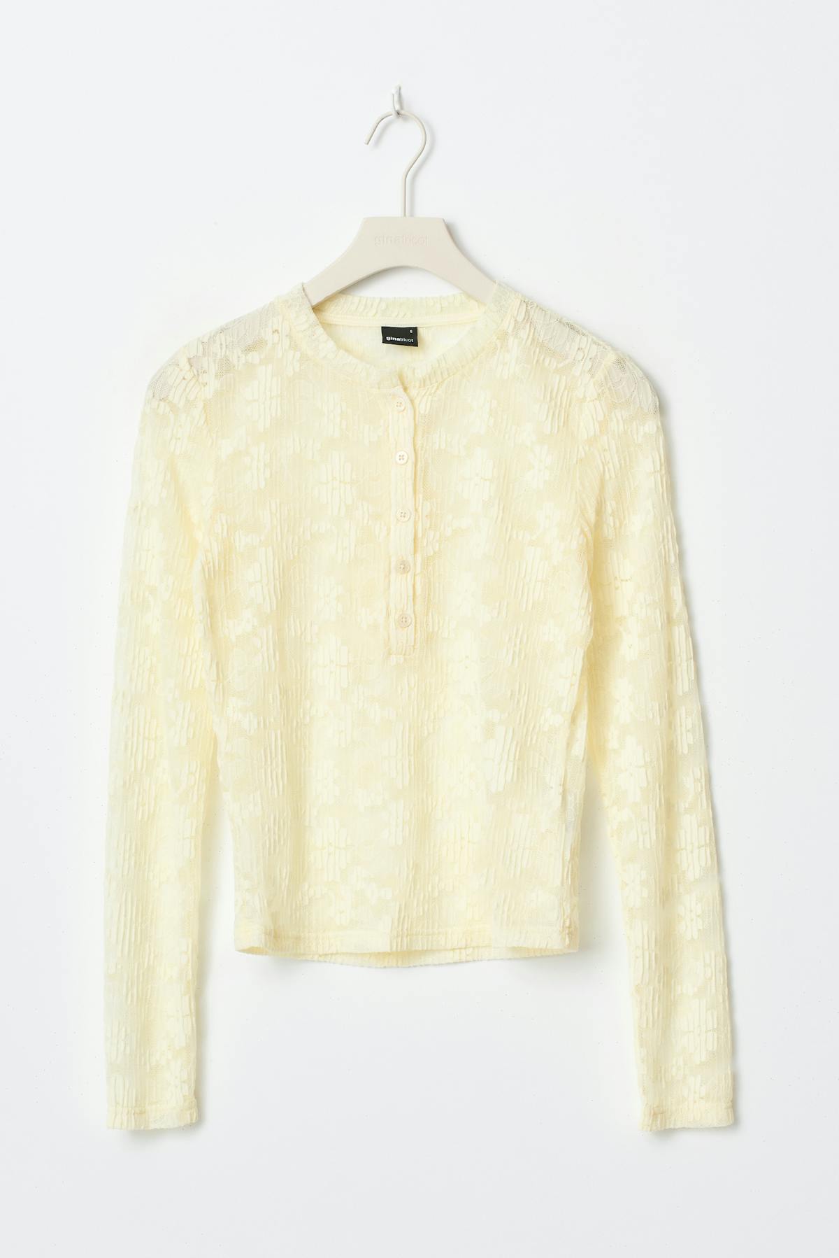 Pleated lace top