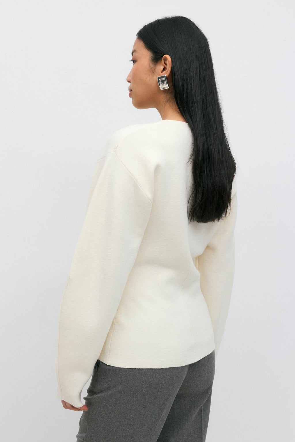 Knitted sculptured cardigan