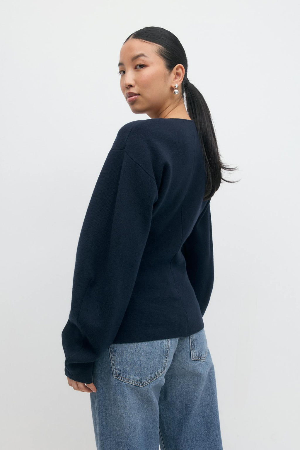 Knitted sculptured cardigan