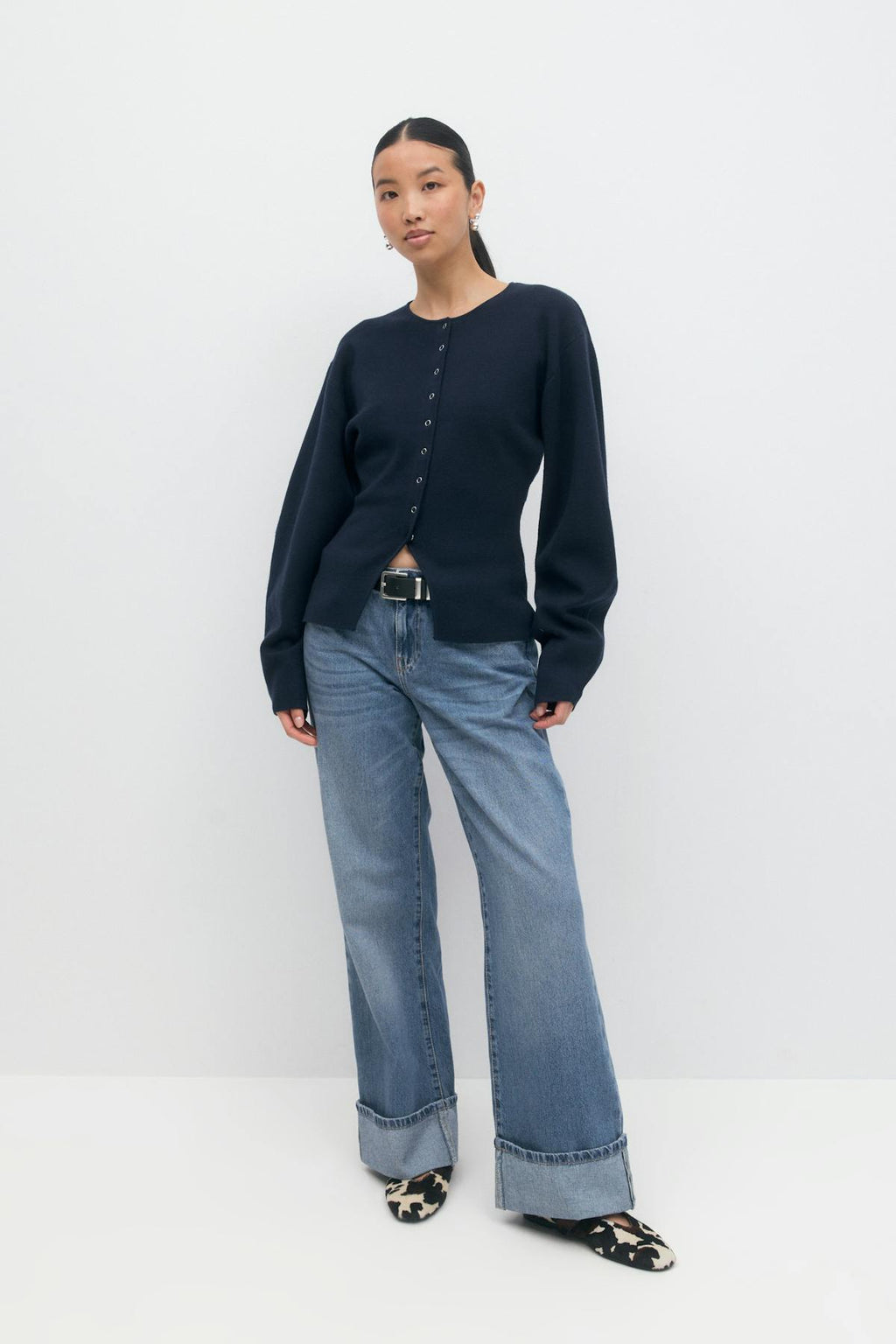Knitted sculptured cardigan