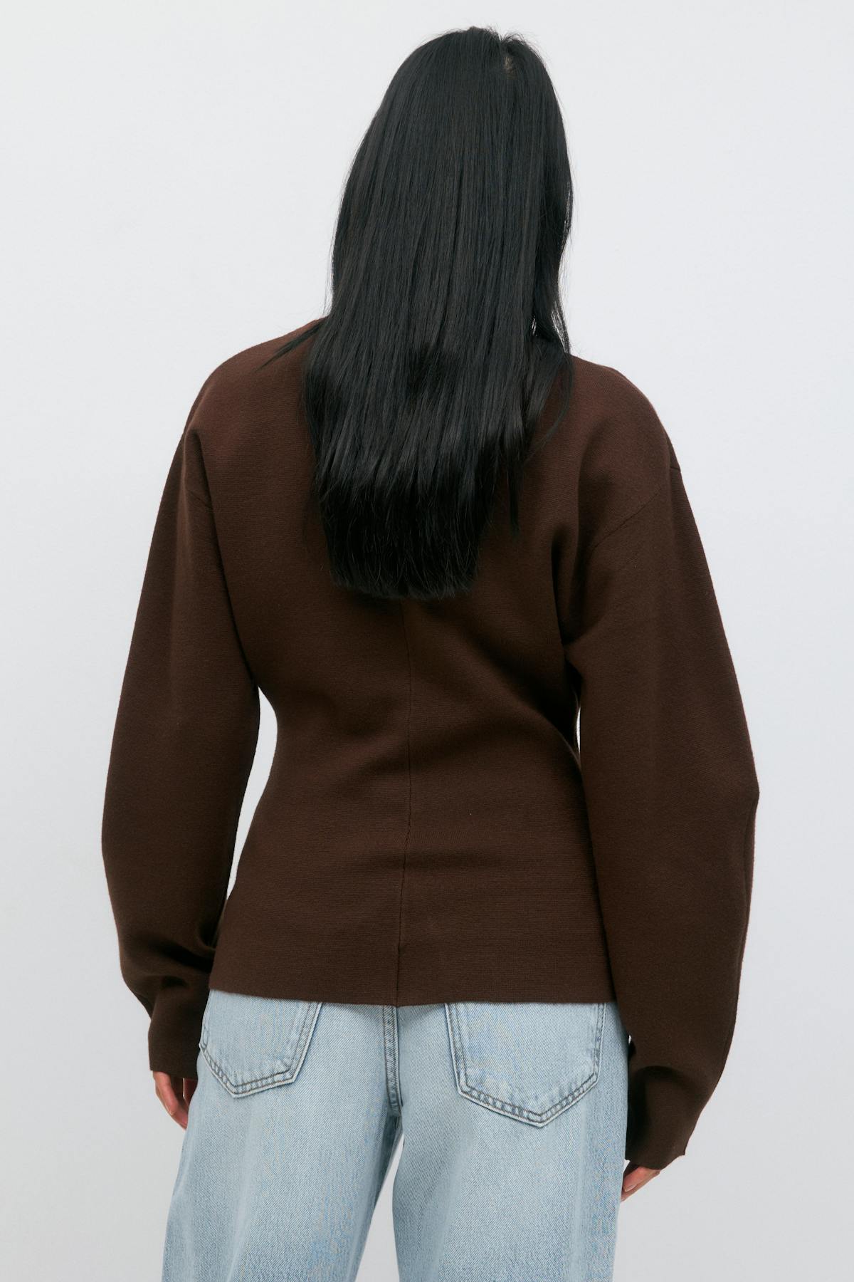 Knitted sculptured cardigan