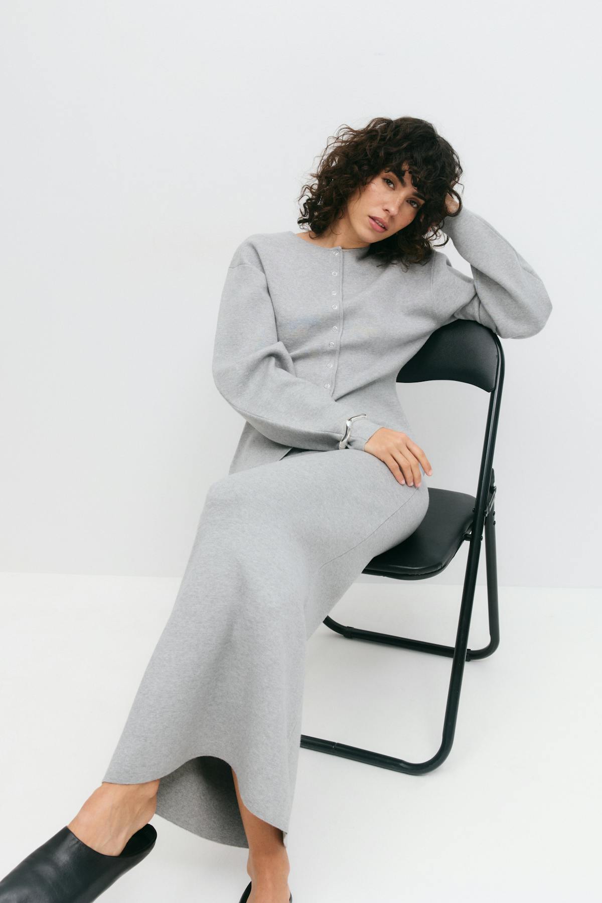 Knitted sculptured cardigan
