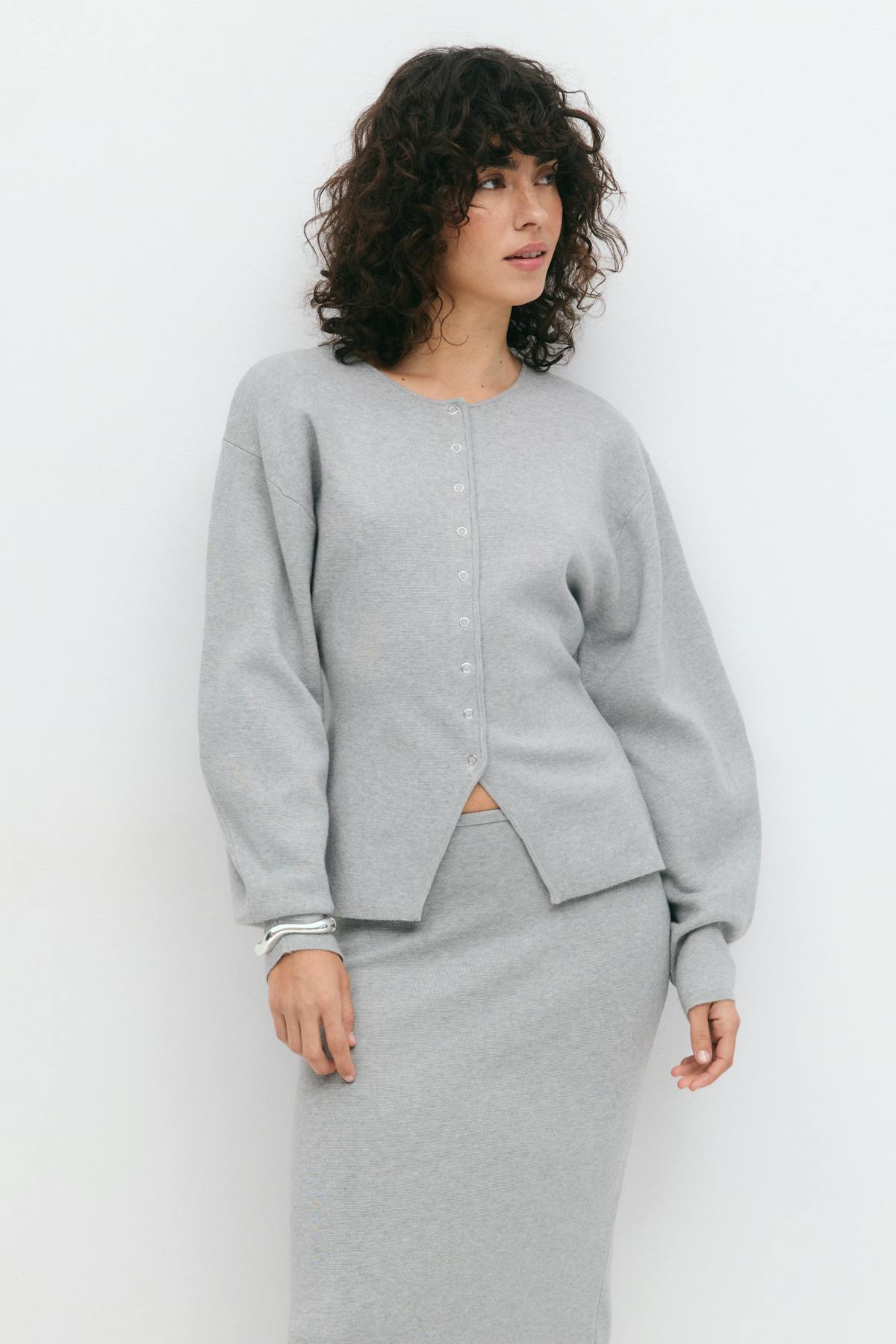 Knitted sculptured cardigan