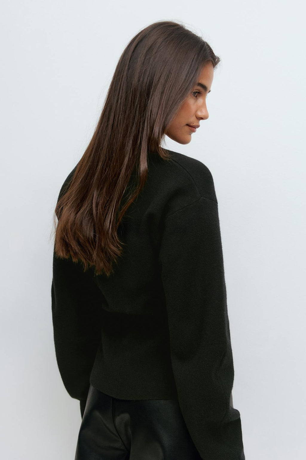 Knitted sculptured cardigan