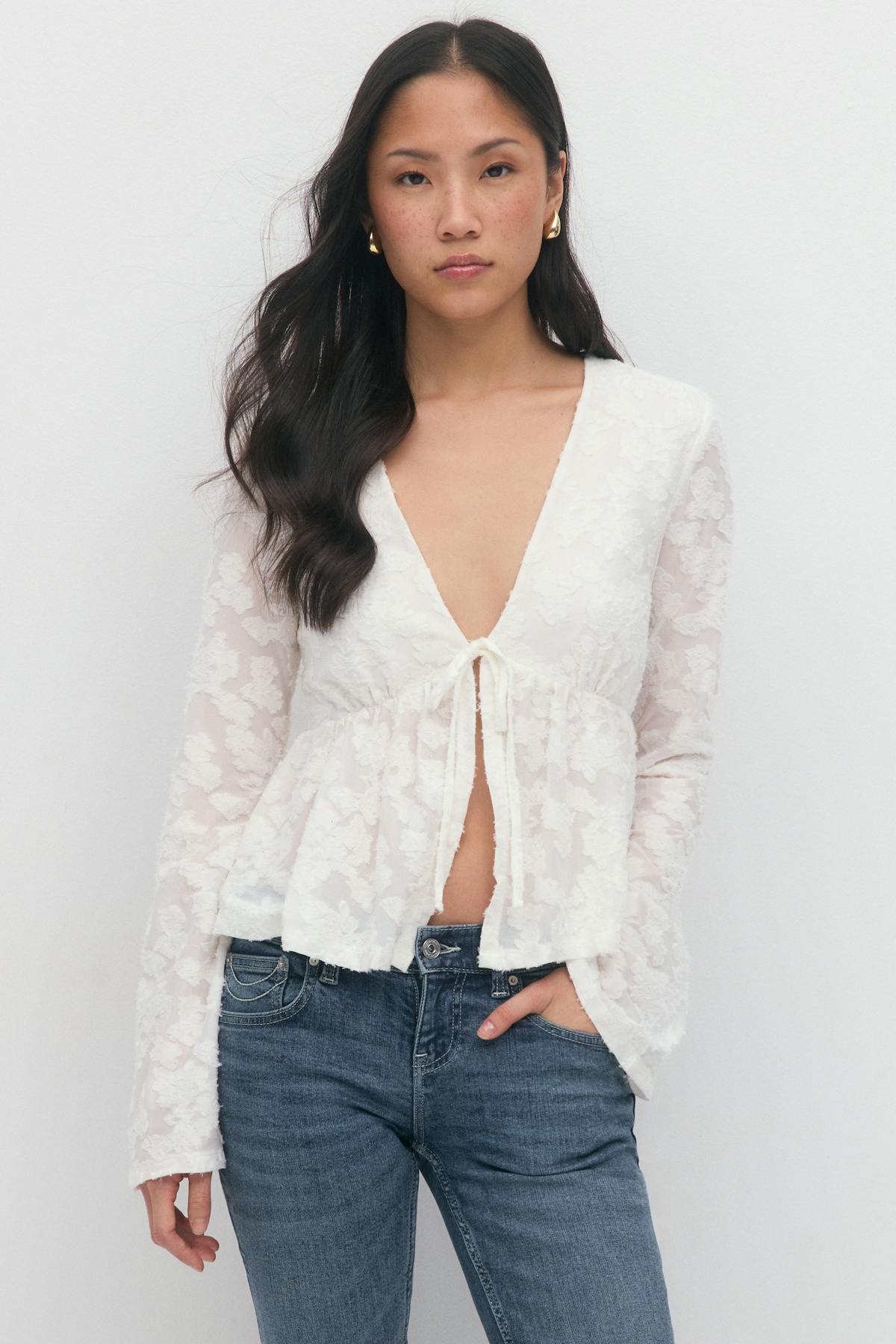 Tie front top