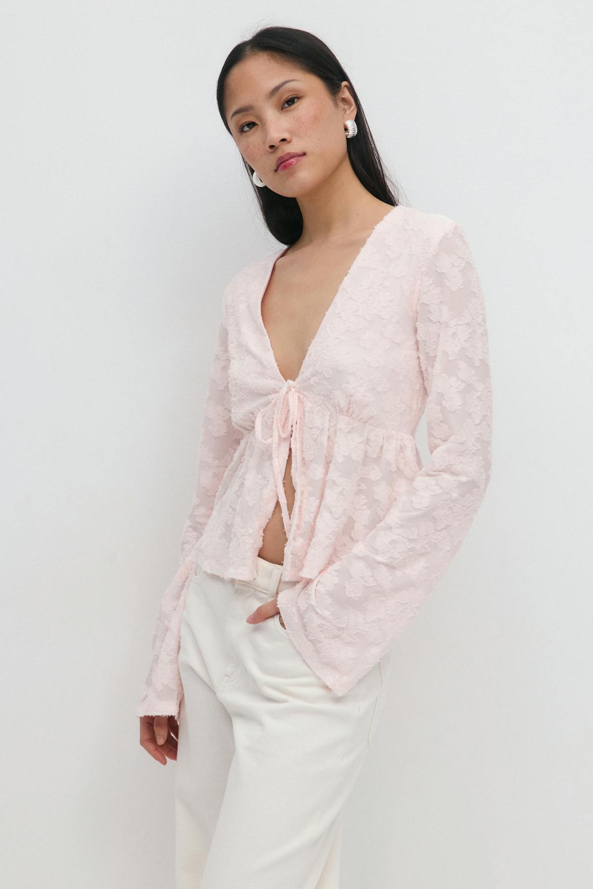 Tie front top