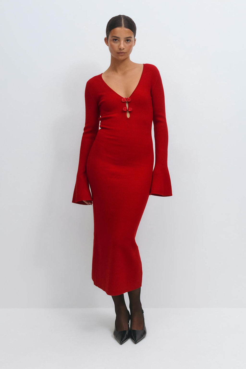 Knitted midi dress