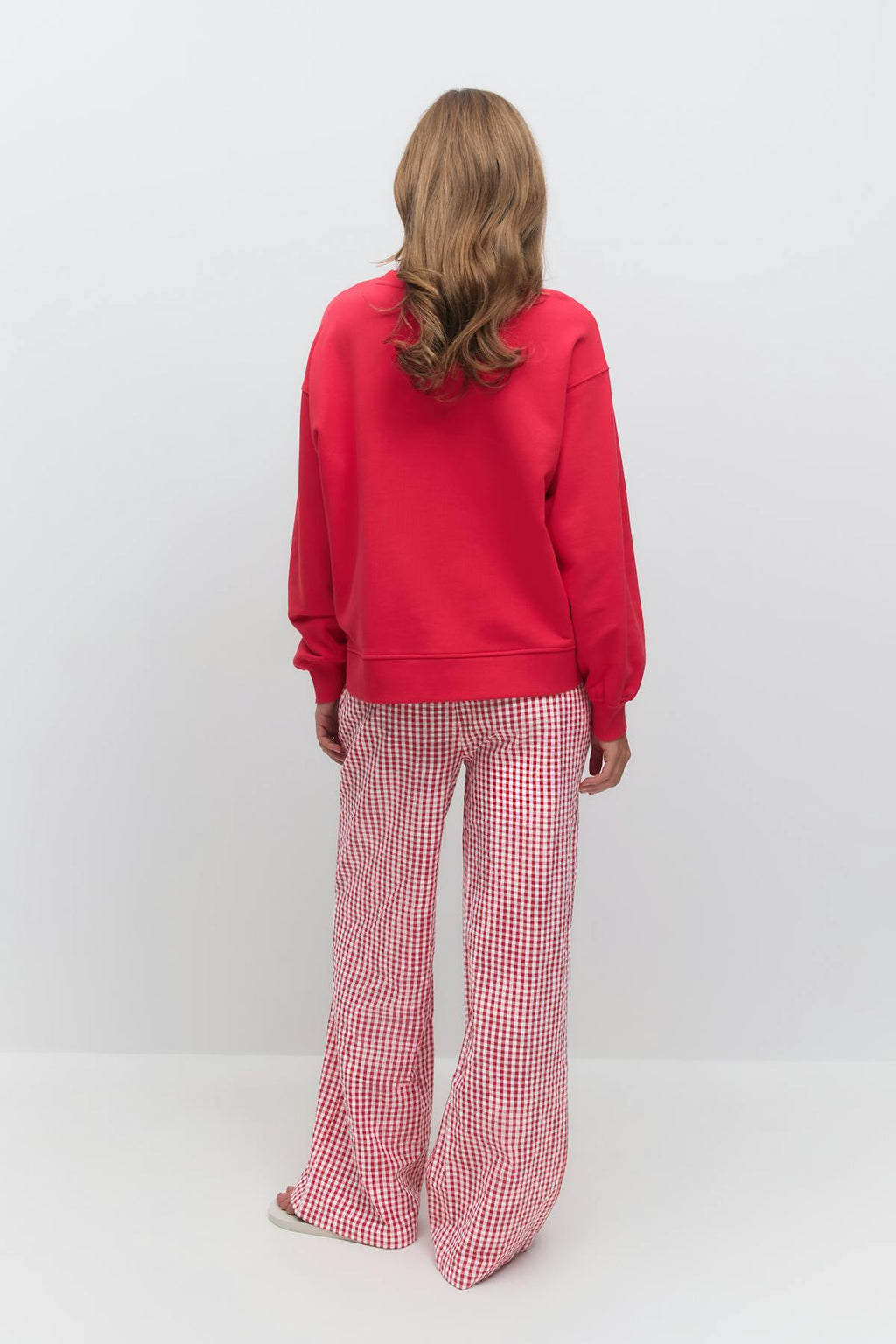 Seersucker gingham trousers
