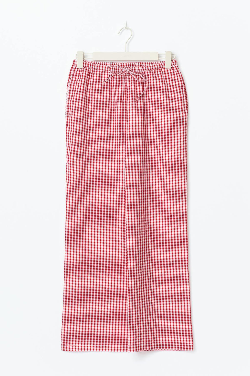 Seersucker gingham trousers