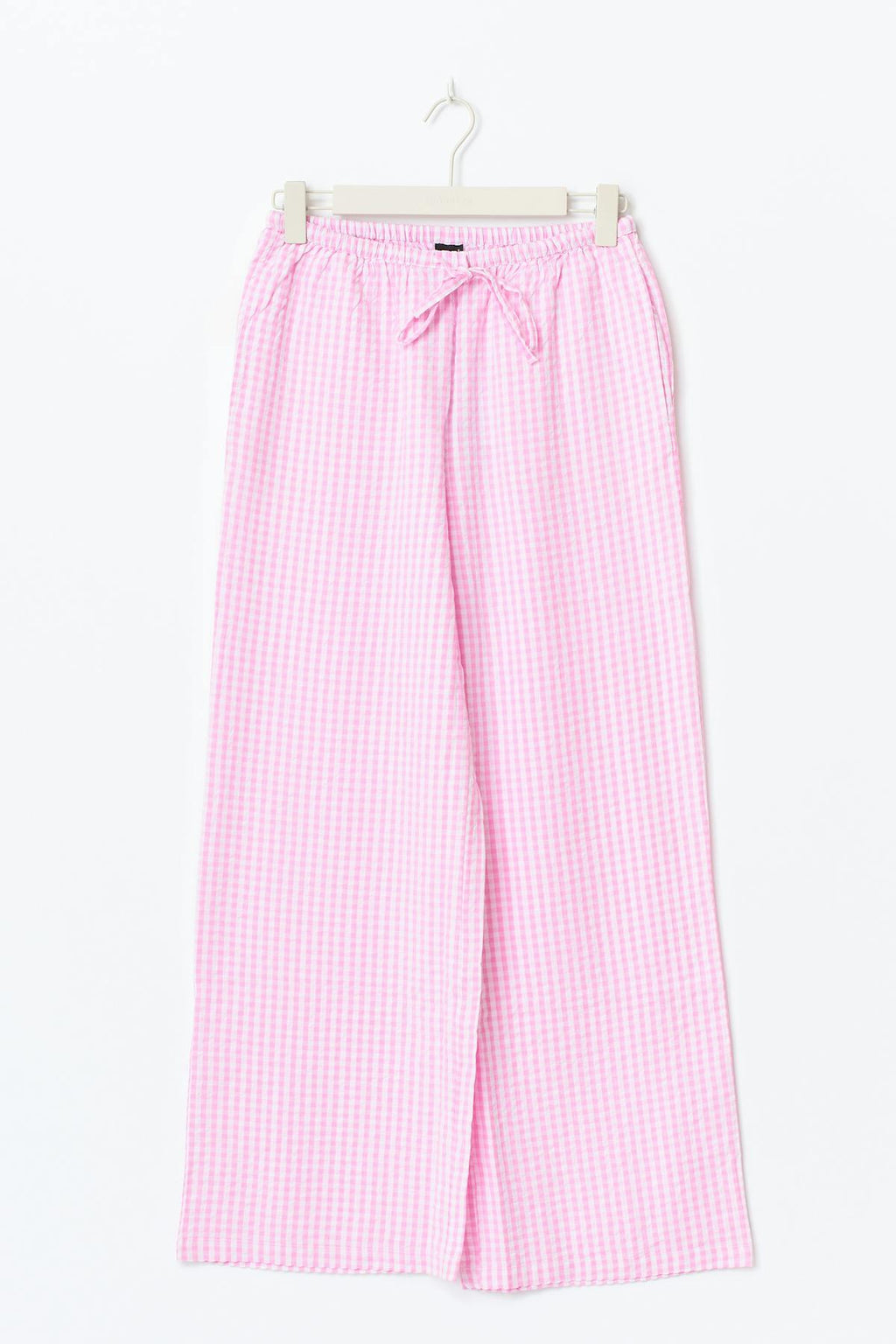 Seersucker gingham trousers