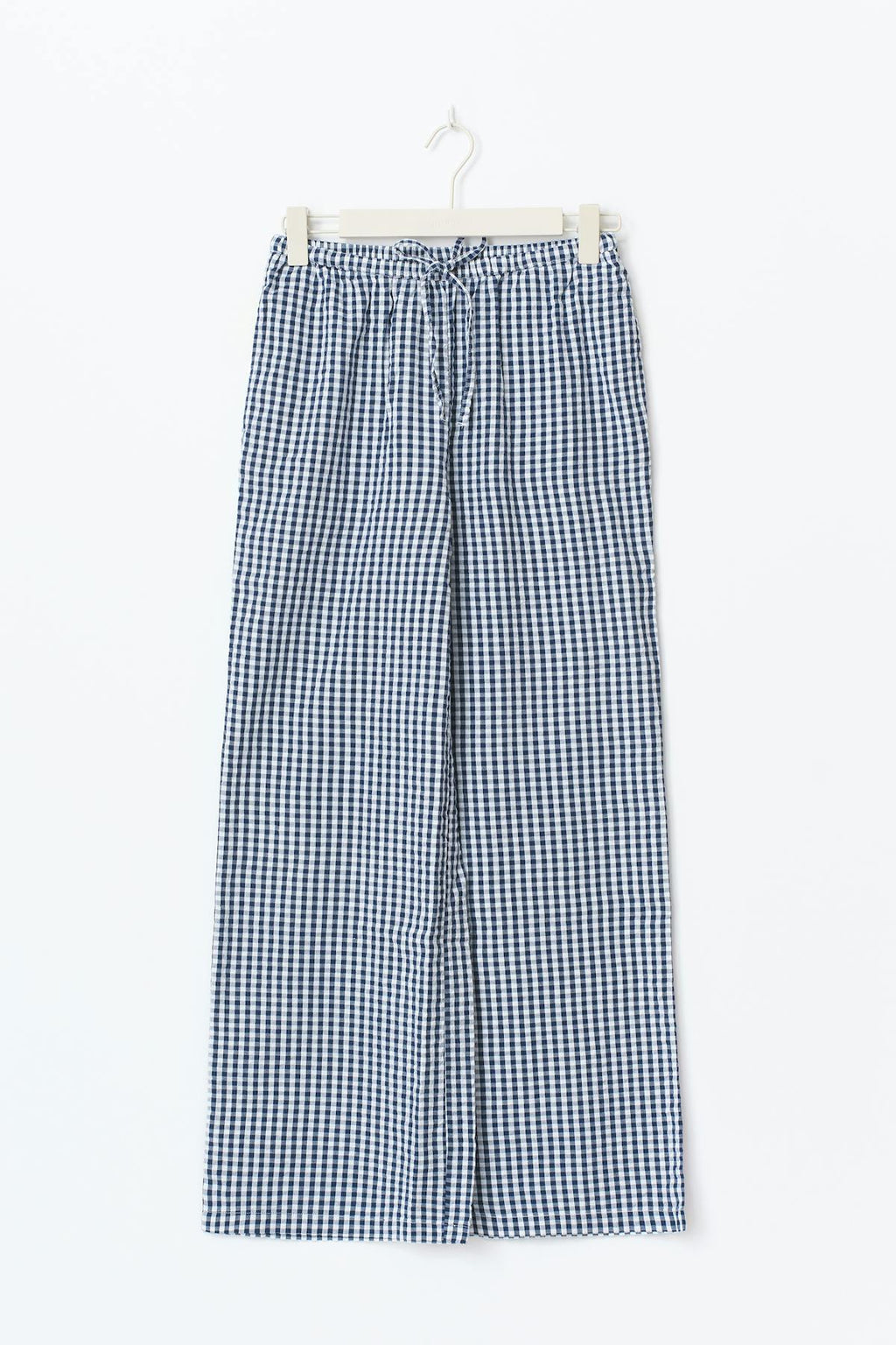 Seersucker gingham trousers