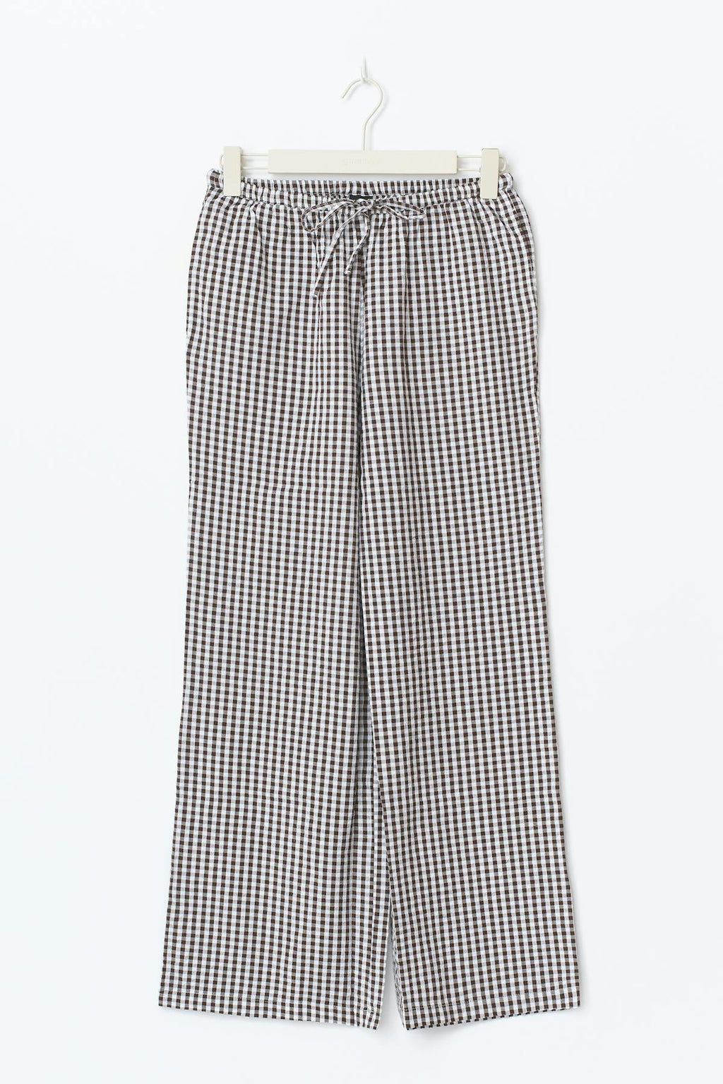 Seersucker gingham trousers