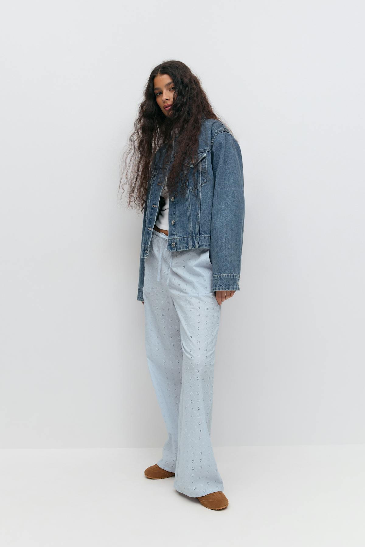 Broderie anglaise trousers
