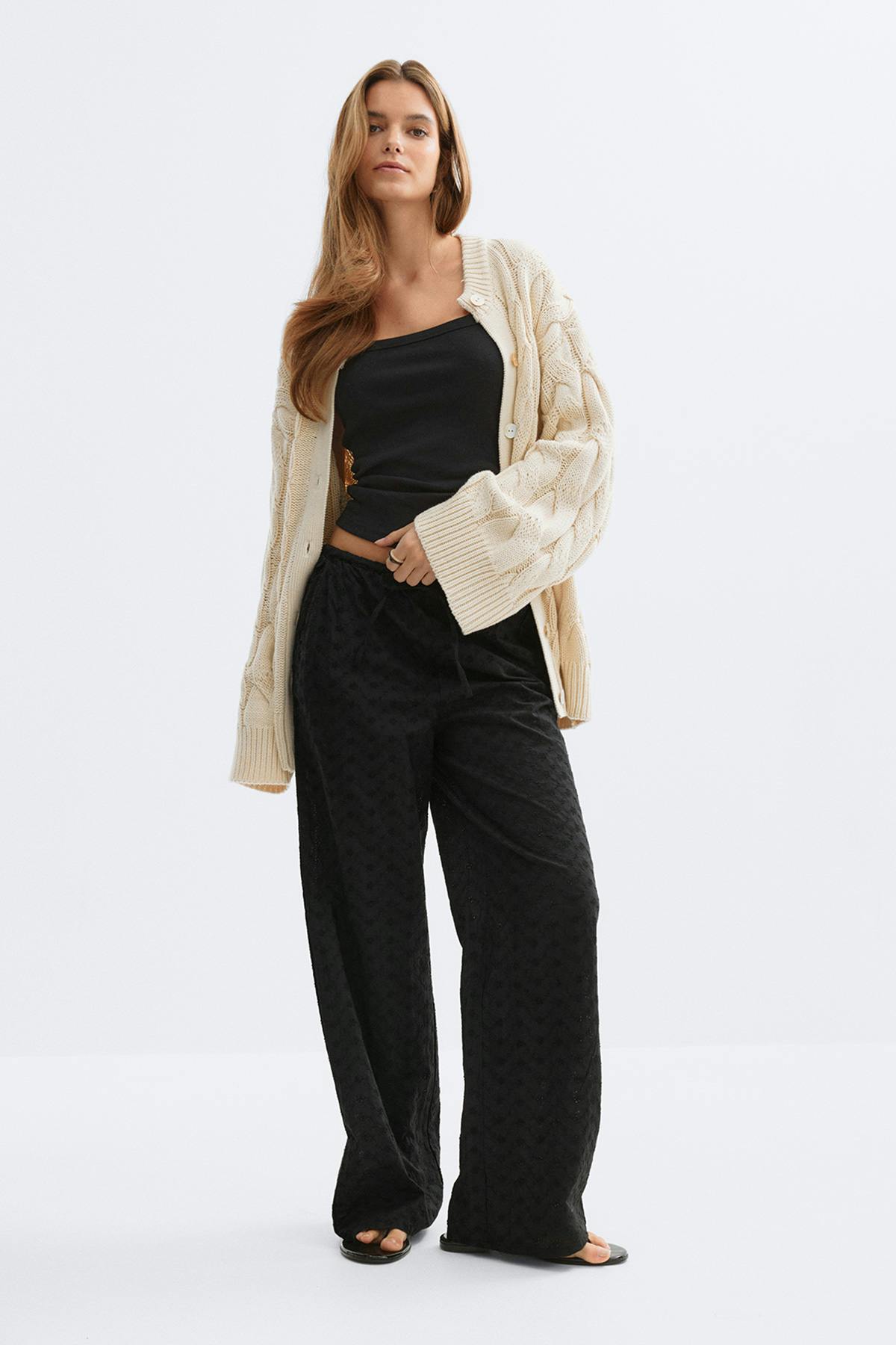 Broderie anglaise trousers