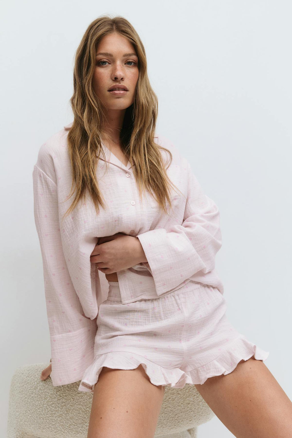 Gauze homewear shorts
