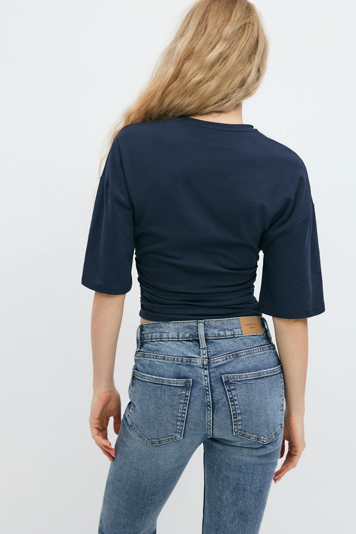 Soft touch ruched tee