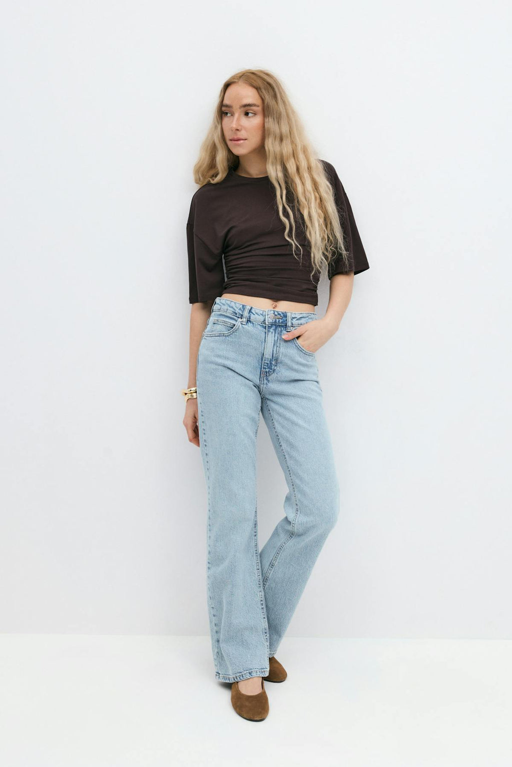 Soft touch ruched tee