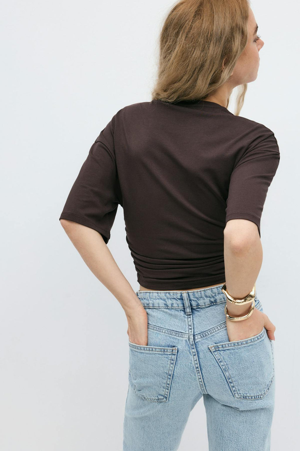 Soft touch ruched tee