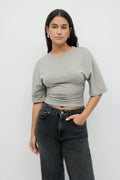 Soft touch ruched tee