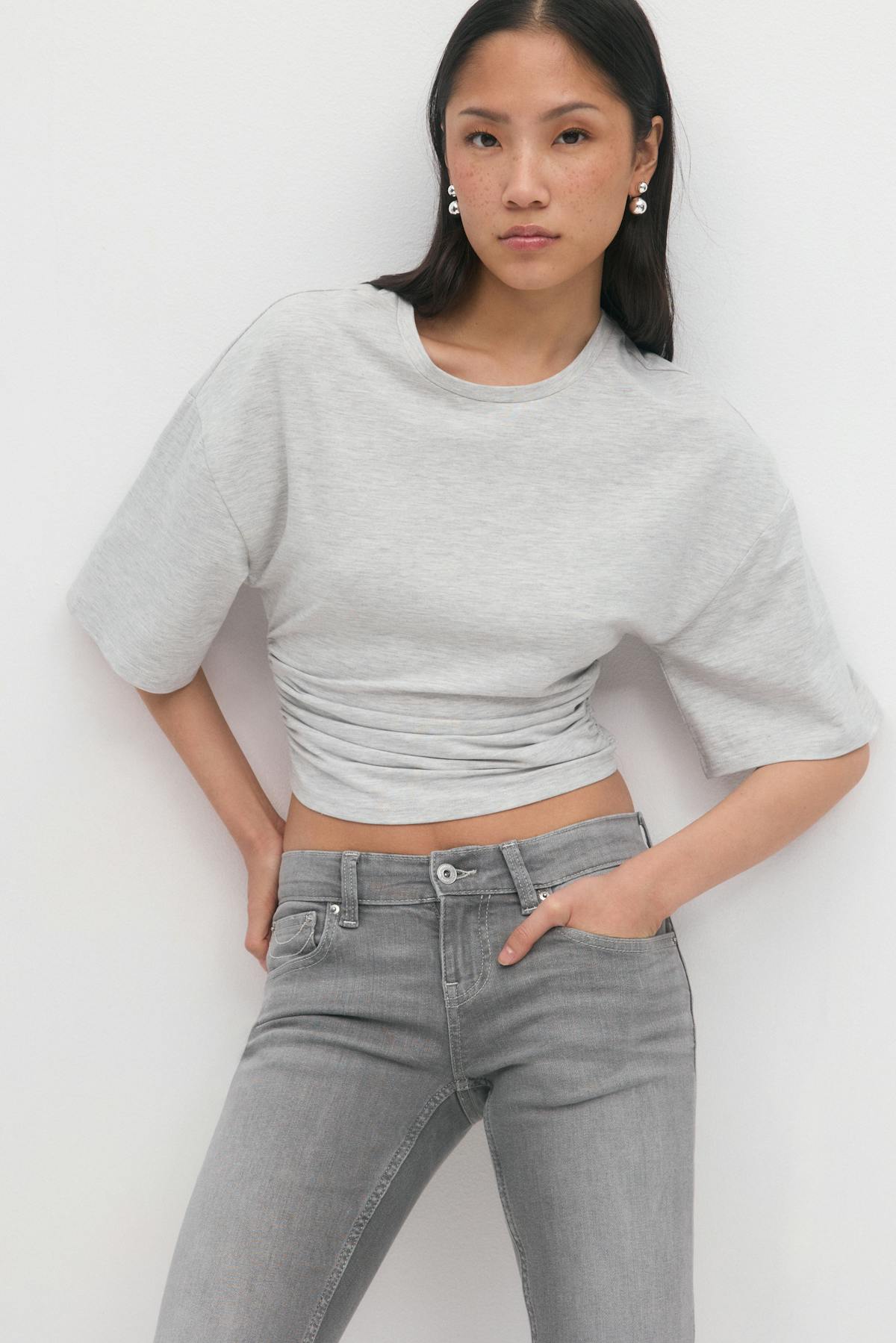 Soft touch ruched tee