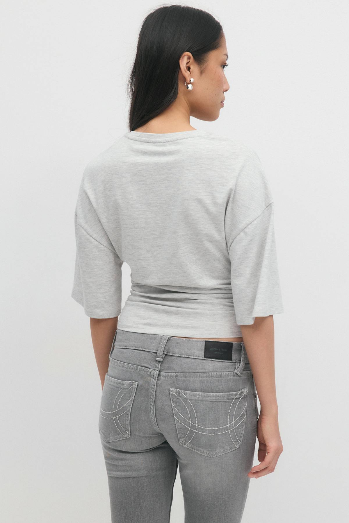 Soft touch ruched tee