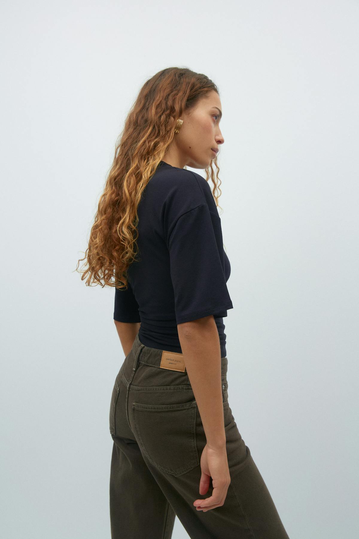 Soft touch ruched tee