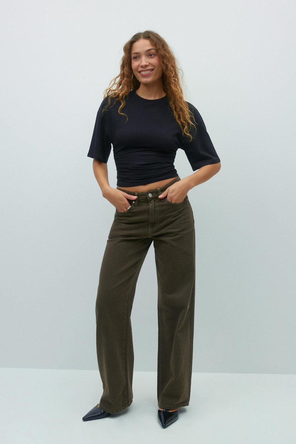 Soft touch ruched tee