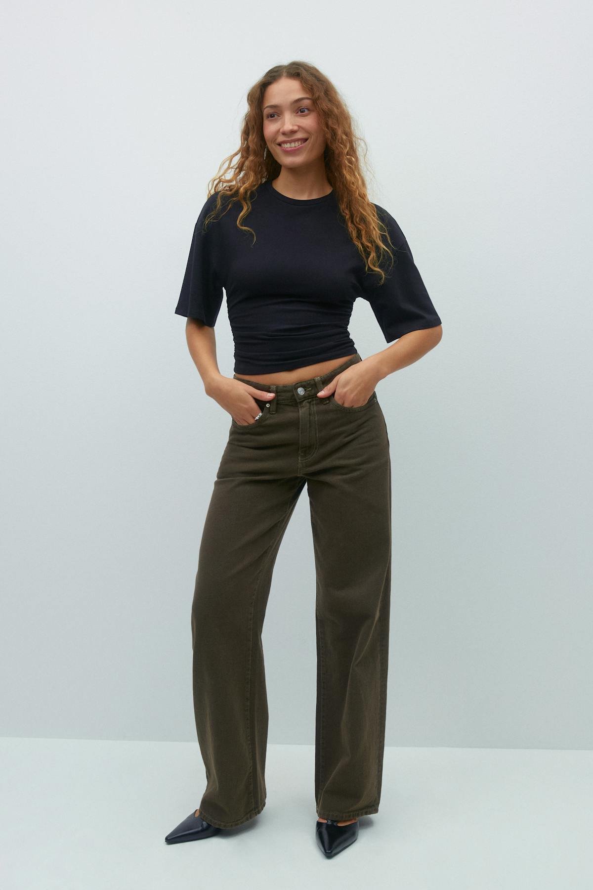 Soft touch ruched tee