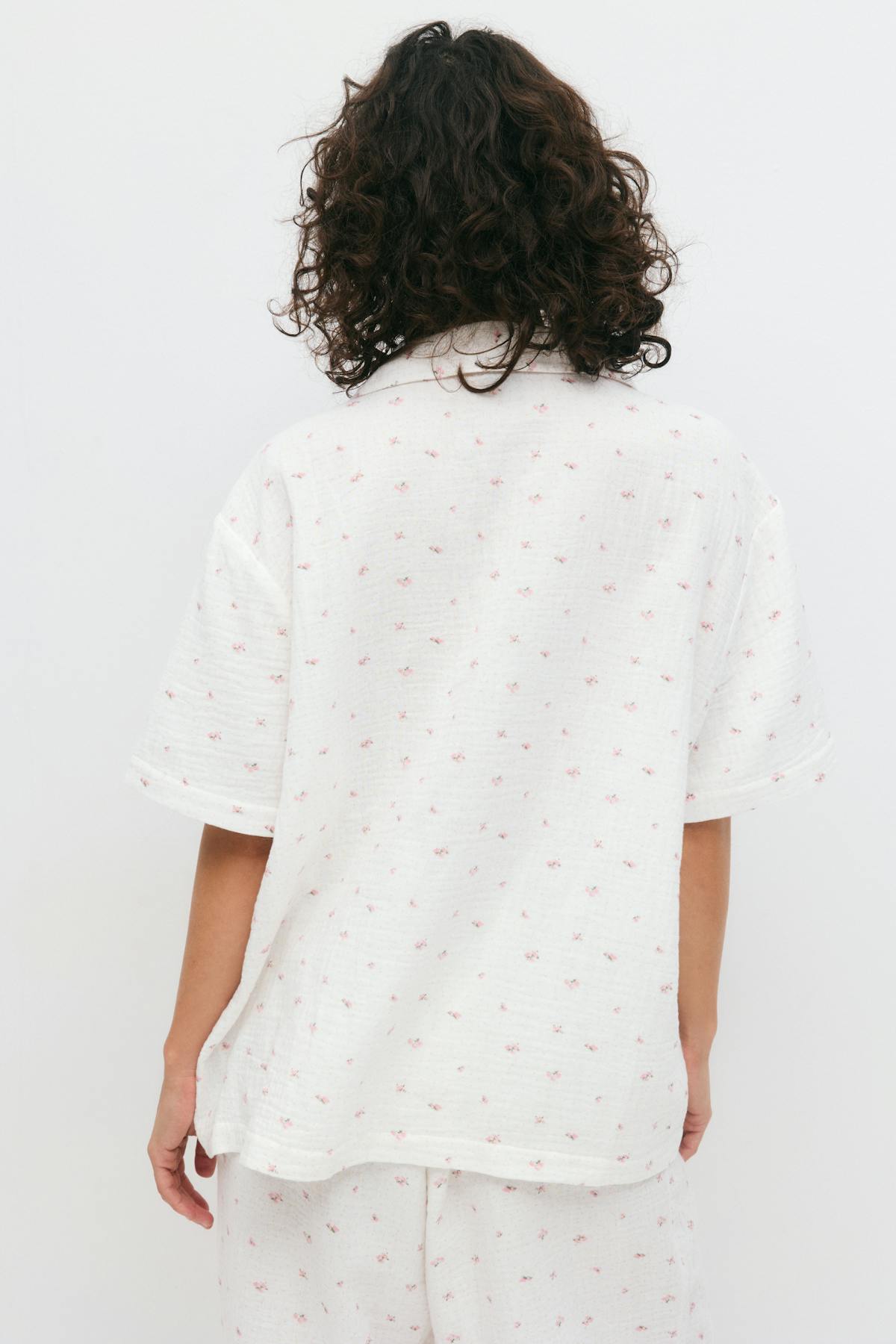 Gauze homewear shirt