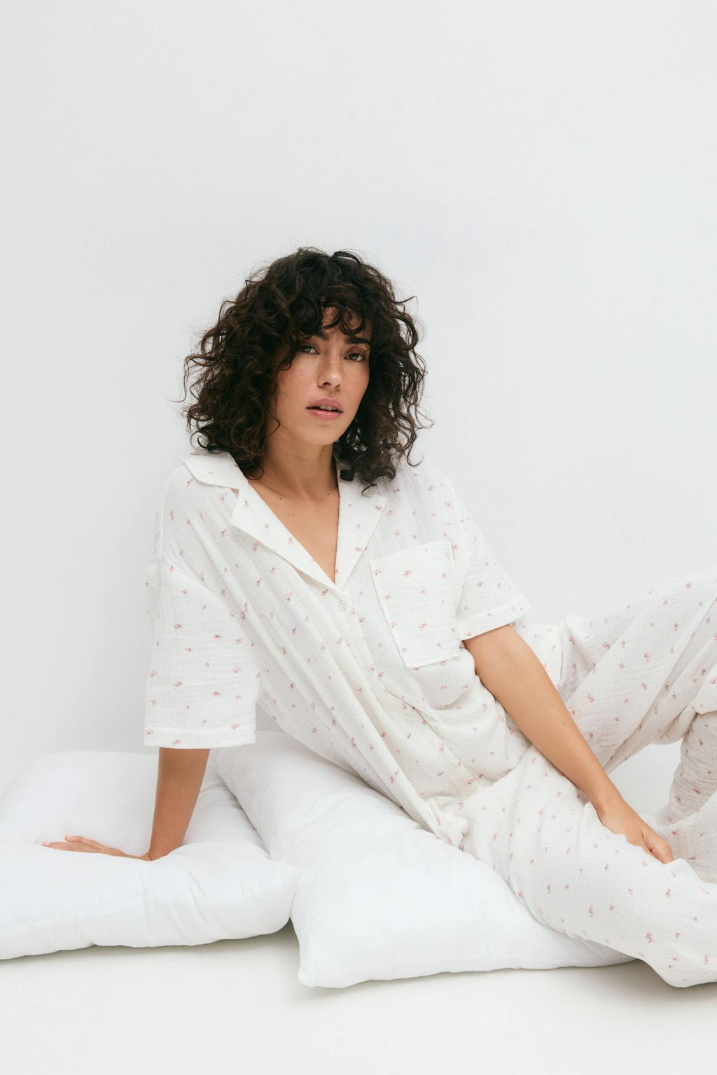 Gauze homewear shirt