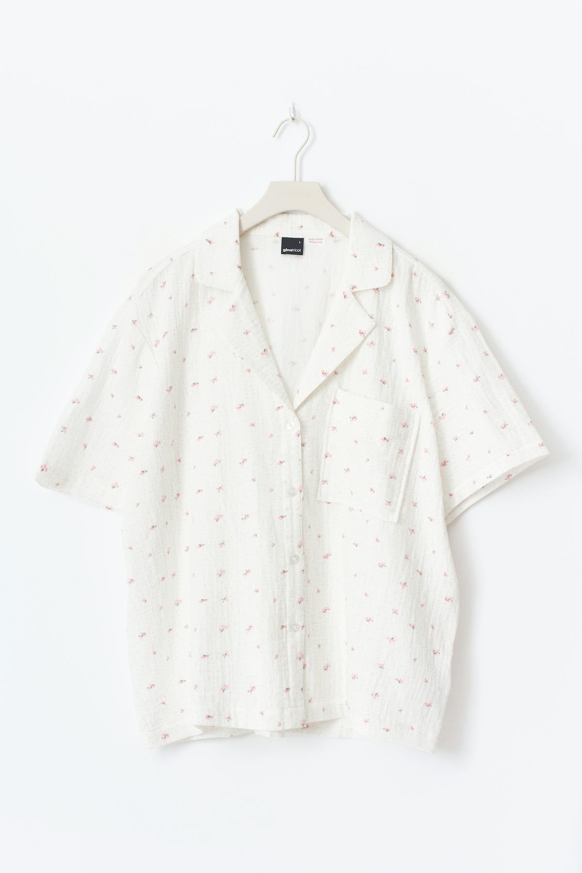 Gauze homewear shirt
