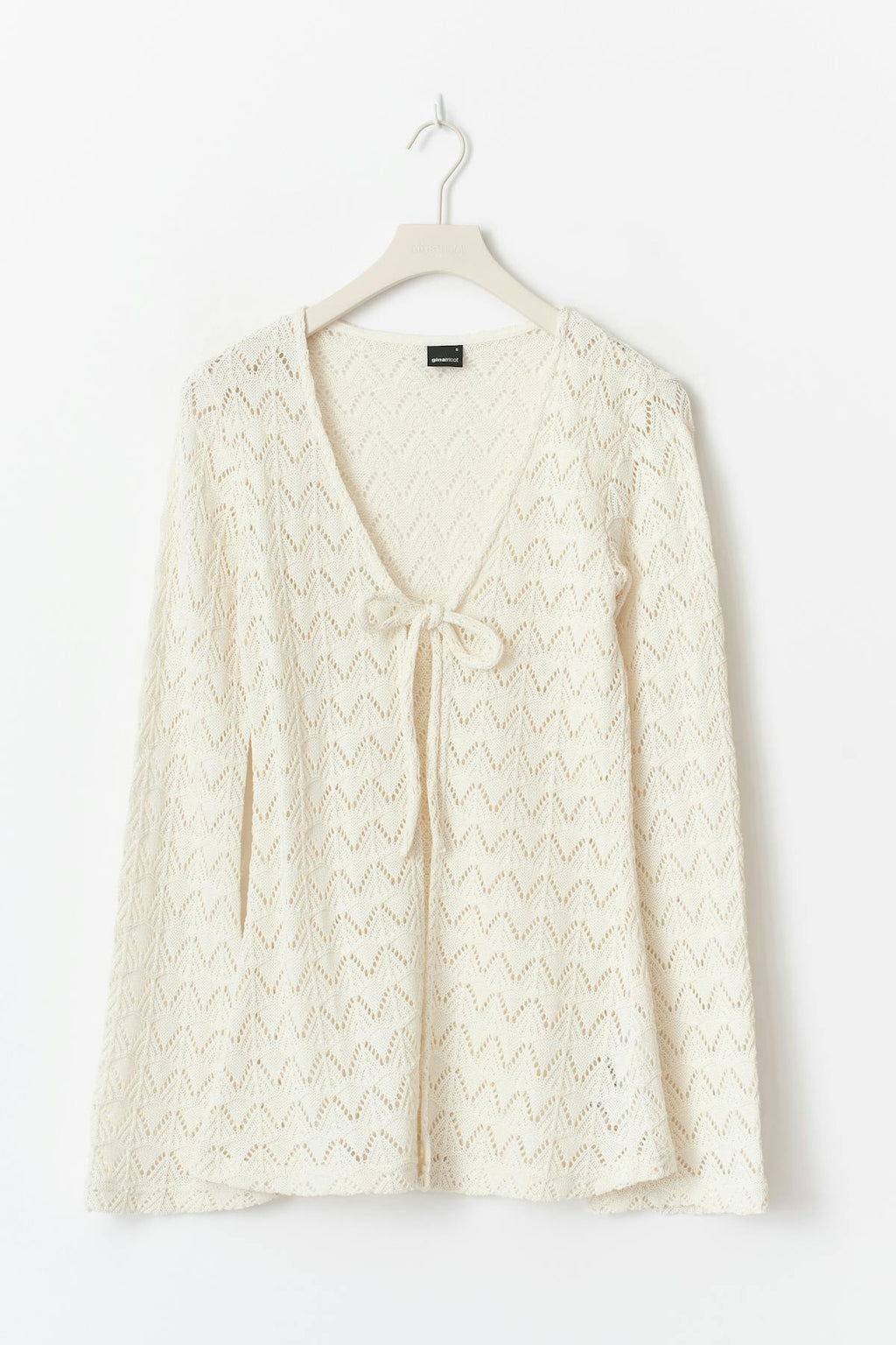 Crochet tie front cardigan